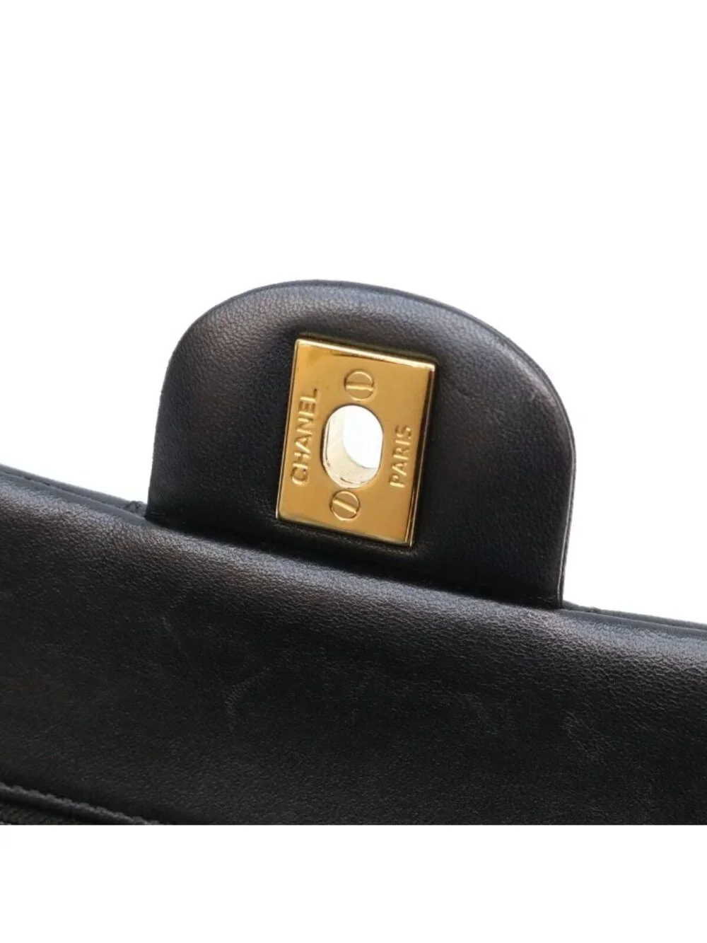 Chanel Black Lambskin Quilted 23 Shoulder Bag